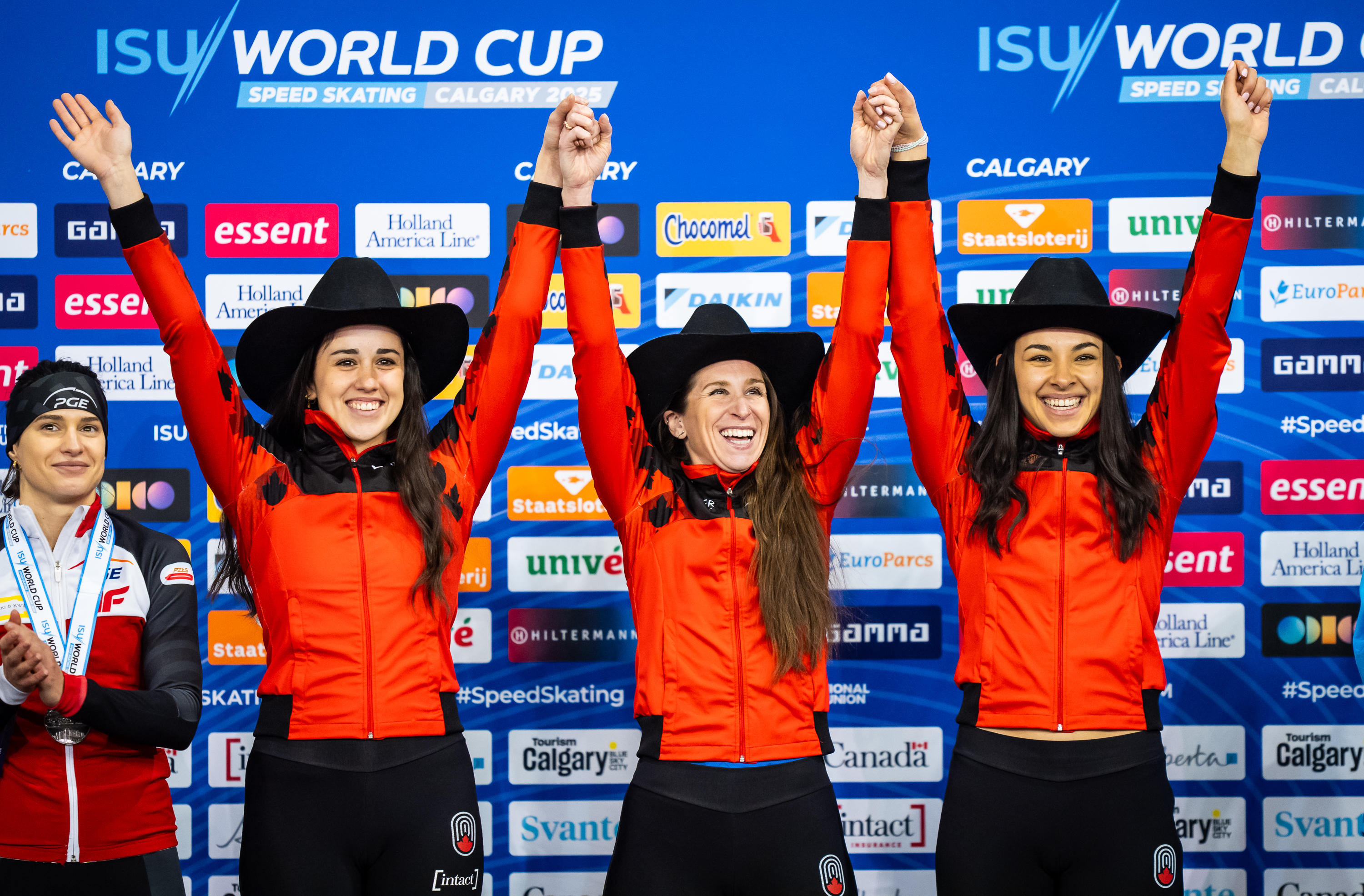 Trois patineuses canadiennes sur le podium