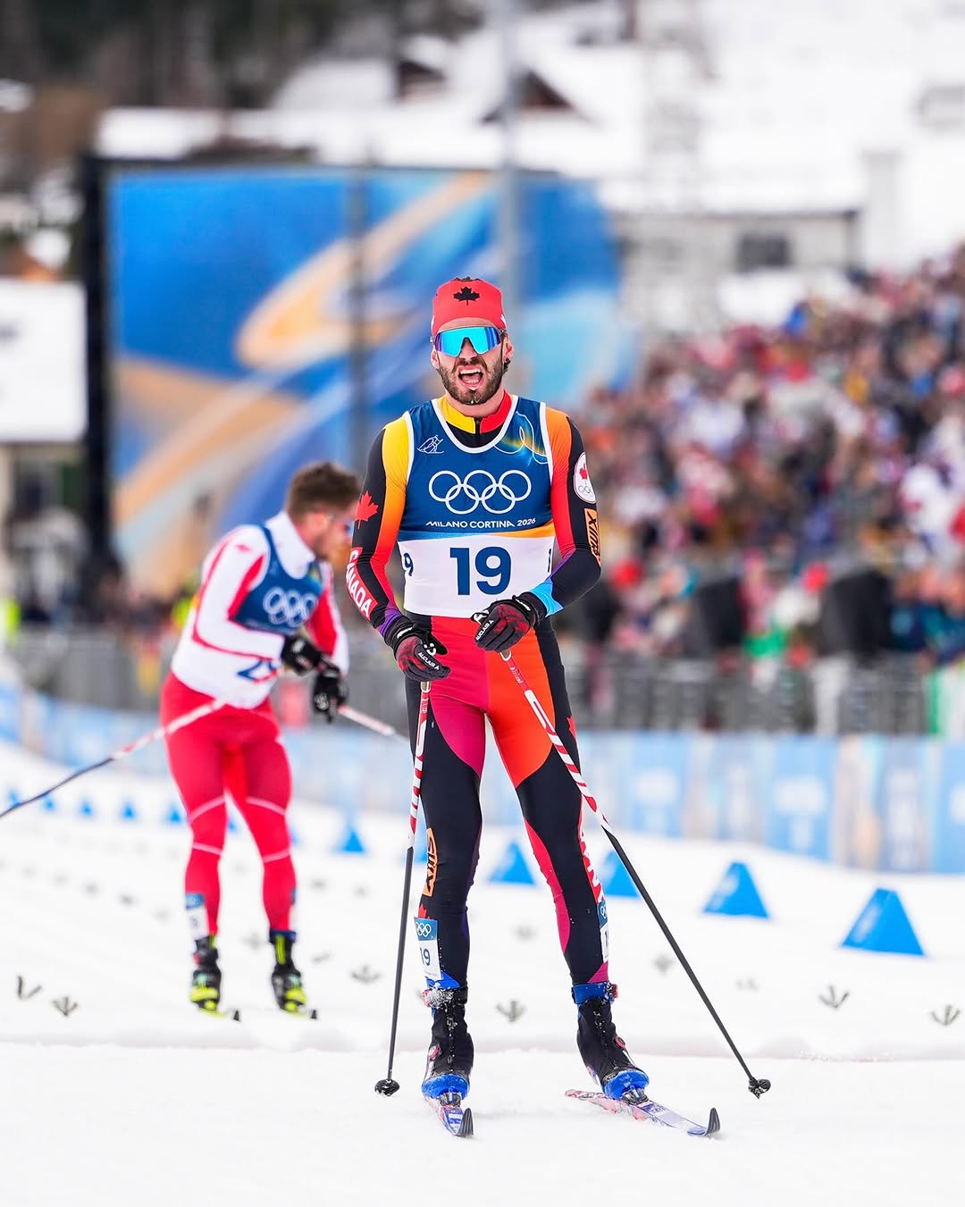 Un fondeur canadien en action.